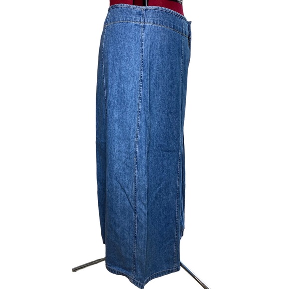 Kim Rogers Vintage Petite Denim Long Maxi Denim Jean Skirt Size 14P - Picture 6 of 8